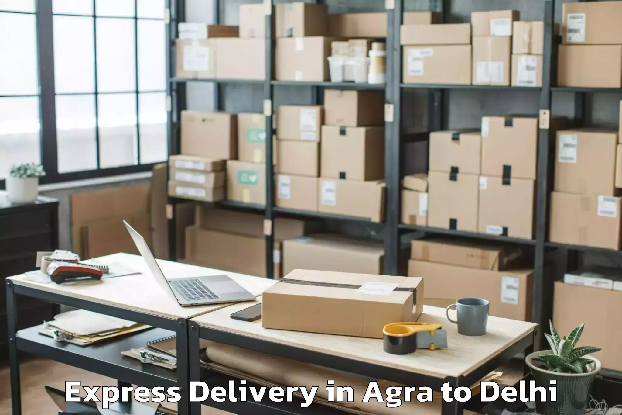 Book Agra to Flatted Factory Complex Okhla Express Delivery Online